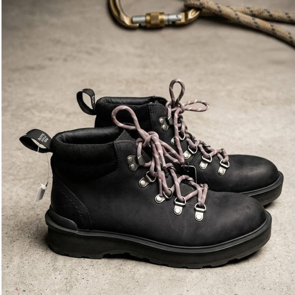 NWT Sorel Womens Waterproof Leather Winter Hiker Boots Black Size 6.5 NL4878-010